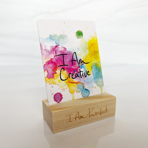 I Am Powerdeck Engraved Card Stand